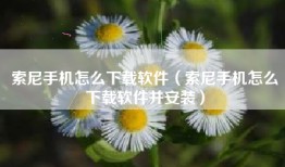 索尼手机怎么下载软件（索尼手机怎么下载软件并安装）
