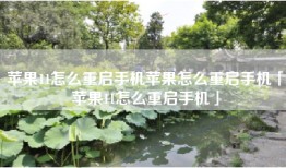苹果11怎么重启手机苹果怎么重启手机「苹果11怎么重启手机」