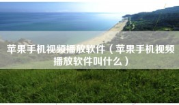 苹果手机视频播放软件（苹果手机视频播放软件叫什么）