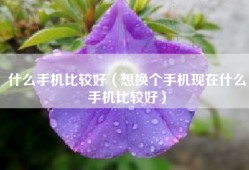 什么手机比较好（想换个手机现在什么手机比较好）