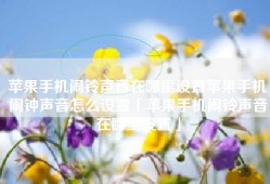 苹果手机闹铃声音在哪里设置苹果手机闹钟声音怎么设置「苹果手机闹铃声音在哪里设置」