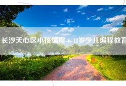 长沙天心区小孩编程-6-18岁少儿编程教育