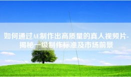 如何通过AE制作出高质量的真人视频片-揭秘一级制作标准及市场前景