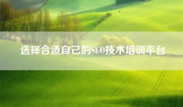 选择合适自己的SEO技术培训平台