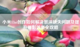 小米13ai创作如何解决景深缺失问题及提升摄影效果全攻略
