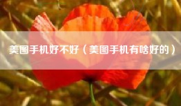 美图手机好不好（美图手机有啥好的）