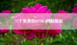 17个免费的HTML5网站模板