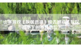 山寨游戏《灰区进攻》能否撼动《灰区战争》的市场地位？
