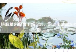 统联精密收盘下跌1.08%，滚动市盈率36.95倍