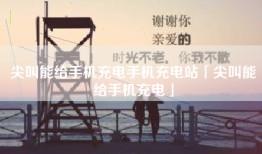 尖叫能给手机充电手机充电站「尖叫能给手机充电」