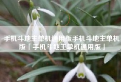 手机斗地主单机通用版手机斗地主单机版「手机斗地主单机通用版」