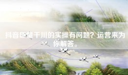 抖音巨量千川的实操有问题？运营来为你解答。