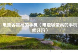 电池容量高的手机（电池容量高的手机就好吗）