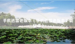手机迅雷老版本（手机迅雷老版本下载安卓）