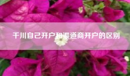 千川自己开户和渠道商开户的区别