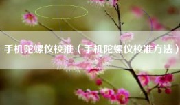手机陀螺仪校准（手机陀螺仪校准方法）