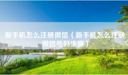 新手机怎么注册微信（新手机怎么注册微信号码步骤）