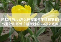 越狱过的ipad怎么还原苹果手机越狱有什么好处和坏处「越狱过的ipad怎么还原」