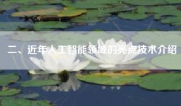 二、近年人工智能领域的亮点技术介绍