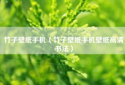 竹子壁纸手机（竹子壁纸手机壁纸高清书法）