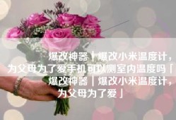 🔆爆改神器｜爆改小米温度计，为父母为了爱手机可以测室内温度吗「🔆爆改神器｜爆改小米温度计，为父母为了爱」
