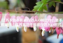 江苏农信手机银行迈入6.0时代什么是手机银行「江苏农信手机银行迈入6.0时代」
