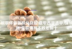 欧联杯最新积分战报 意甲西甲德甲3强领跑 曼联保持不败差前十