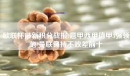 欧联杯最新积分战报 意甲西甲德甲3强领跑 曼联保持不败差前十