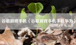 谷歌游戏手机（谷歌游戏手机手机华为）