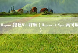 Haproxy搭建Web群集（Haproxy+Nginx高可用）
