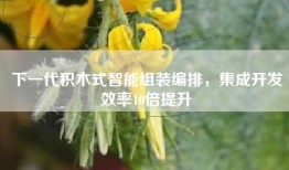 下一代积木式智能组装编排，集成开发效率10倍提升