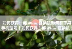 如何获得一部 iPhone 官换机如何看苹果手机型号「如何获得一部 iPhone 官换机」