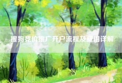 搜狗竞价推广开户流程及费用详解