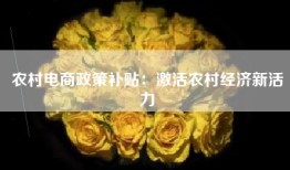 农村电商政策补贴：激活农村经济新活力