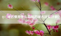 Q：域名要用什么后缀的域名比较好啊？