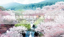 华为AI概念有哪些股票，名单都在这了！（2024／3／15）