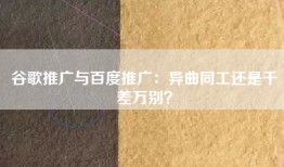 谷歌推广与百度推广：异曲同工还是千差万别？