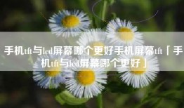 手机tft与lcd屏幕哪个更好手机屏幕tft「手机tft与lcd屏幕哪个更好」