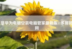 非华为电脑安装电脑管家最新版11多屏协同
