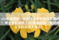2023年最值得一试的绅士手机游戏大盘点！绅士手机游戏「2023年最值得一试的绅士手机游戏大盘点！」