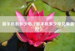 新手机有多少电（新手机多少电充电最好）