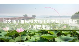 鲁大师手机模拟大师（鲁大师手机模拟大师好用吗）