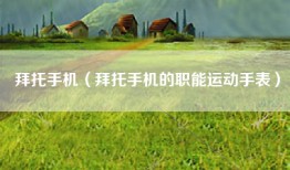 拜托手机（拜托手机的职能运动手表）