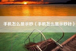 手机怎么显示秒（手机怎么显示秒针）