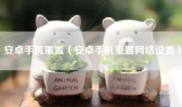 安卓手机重置（安卓手机重置网络设置）