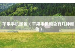 苹果手机颜色（苹果手机颜色有几种颜色）