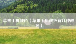 苹果手机颜色（苹果手机颜色有几种颜色）