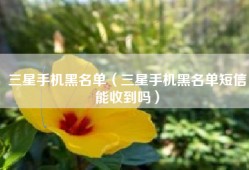 三星手机黑名单（三星手机黑名单短信能收到吗）