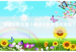 移动手机充值（移动手机充值卡充值）