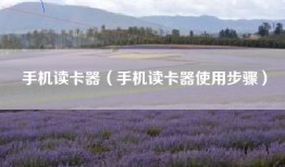 手机读卡器（手机读卡器使用步骤）